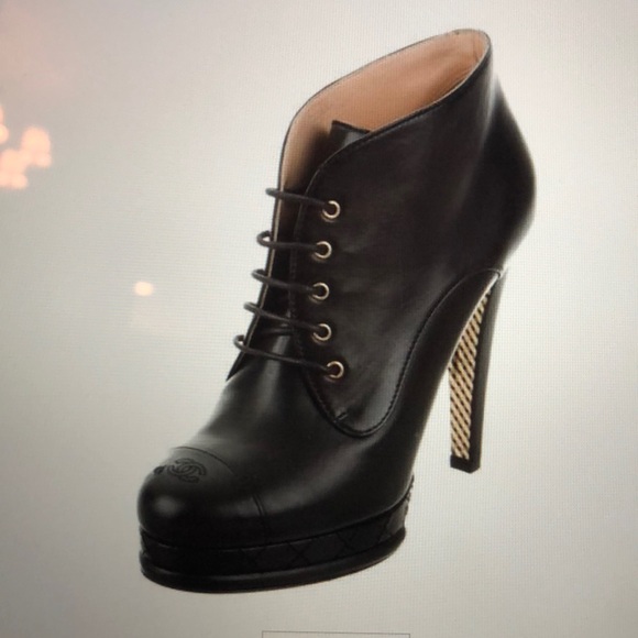 Chanel Lace-up booties 39.5 /size 9.5 - Picture 1 of 8